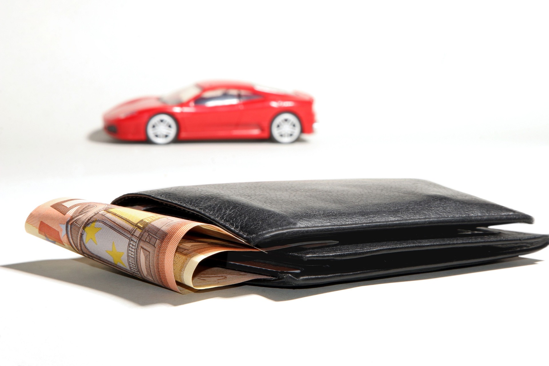wallet and a car